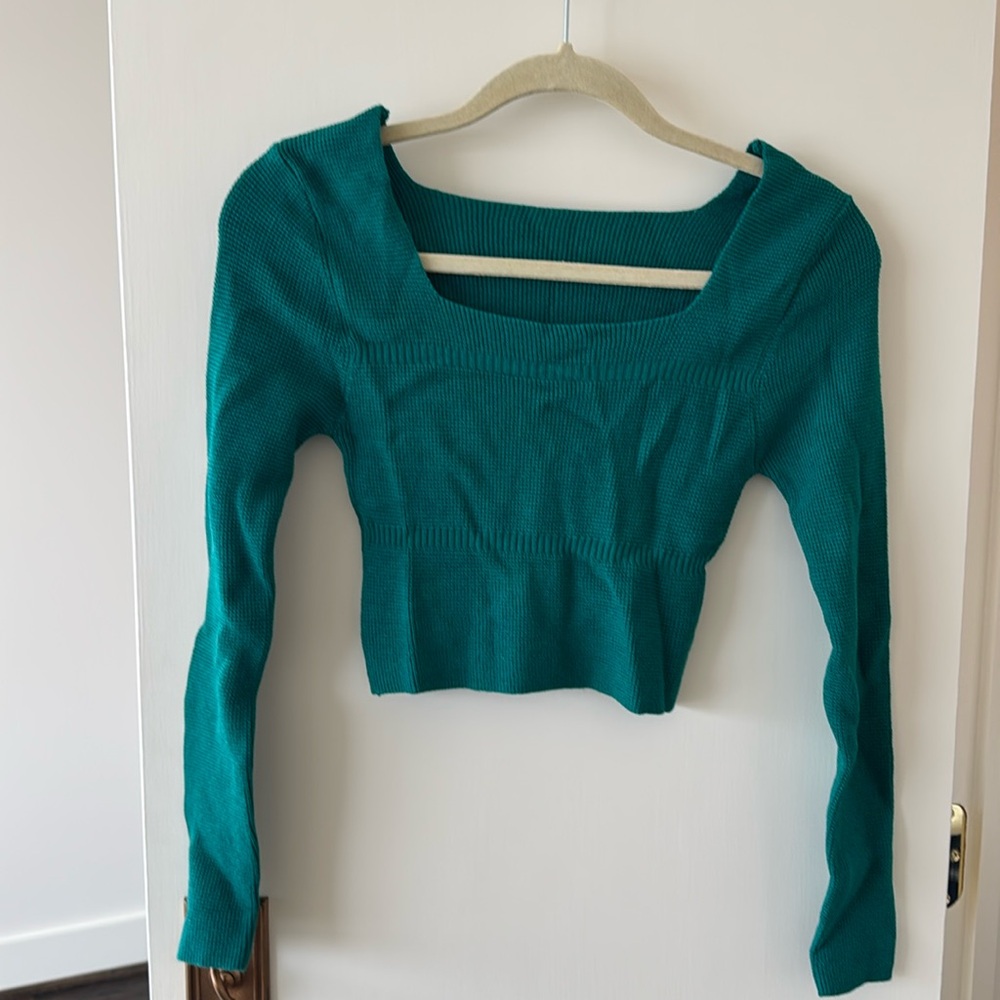 SHEIN green long sleeve top Size S